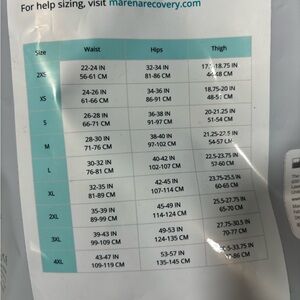 Marena Recovery Compression Garment. Worn Once.